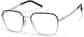 Angle view of Aviator Glasses 7843612 in Black Ombre and Silver thumbnail