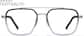 Front view of Aviator Glasses 7843612 in Black Ombre and Silver thumbnail