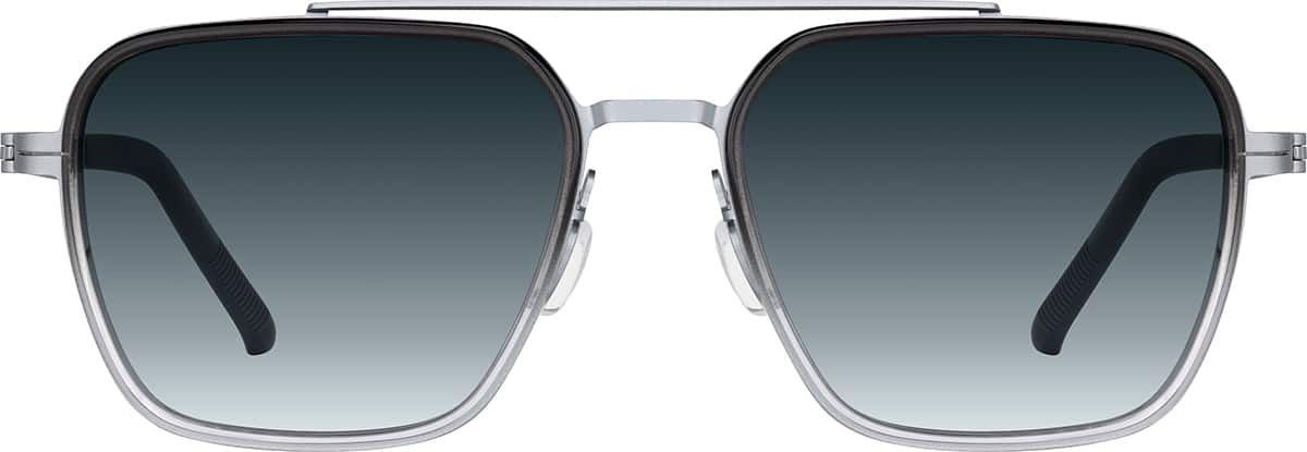 Black Ombre and Silver Aviator Glasses #7843612 | Zenni Optical
