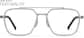 Front view of Aviator Glasses 7843613 in Crystal and Gray thumbnail