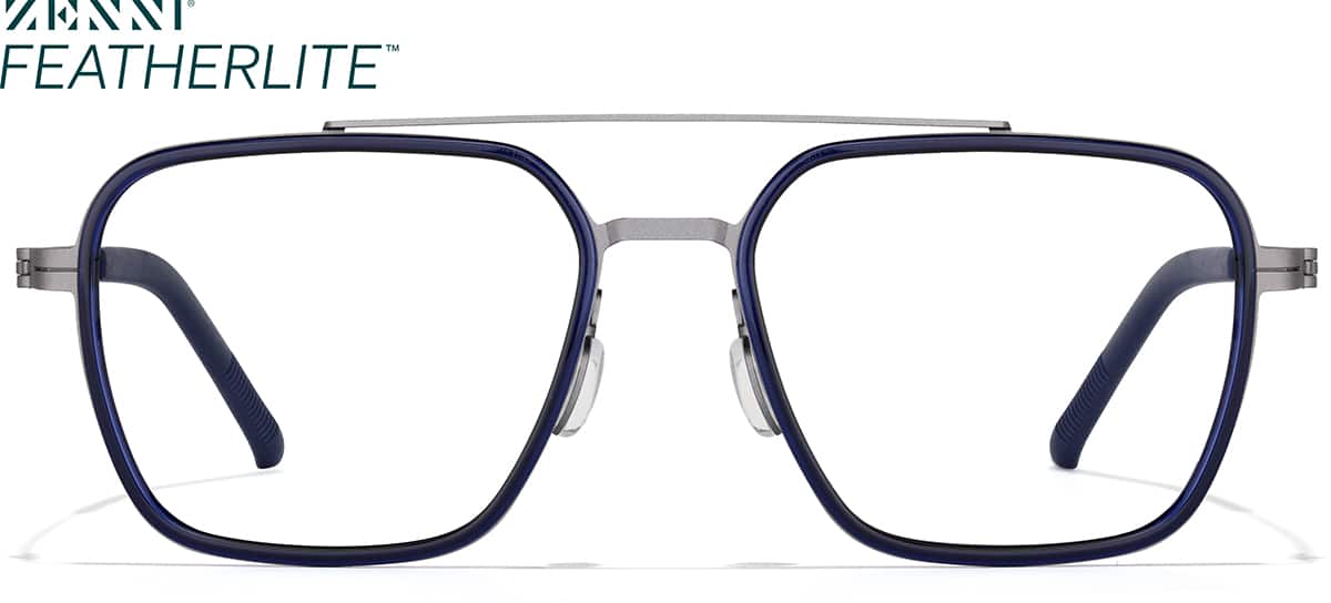 Navy and Slate Aviator Glasses #7843616 | Zenni Optical