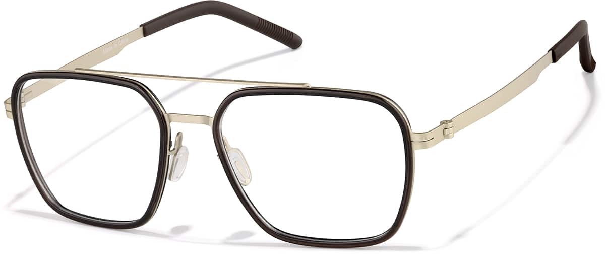 アテネ Black Ombre and Silver Aviator Glasses #7843612 | Zenni Optical