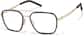 Angle view of Aviator Glasses 7843621 in Black and Gold thumbnail