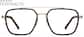 Front view of Aviator Glasses 7843621 in Black and Gold thumbnail