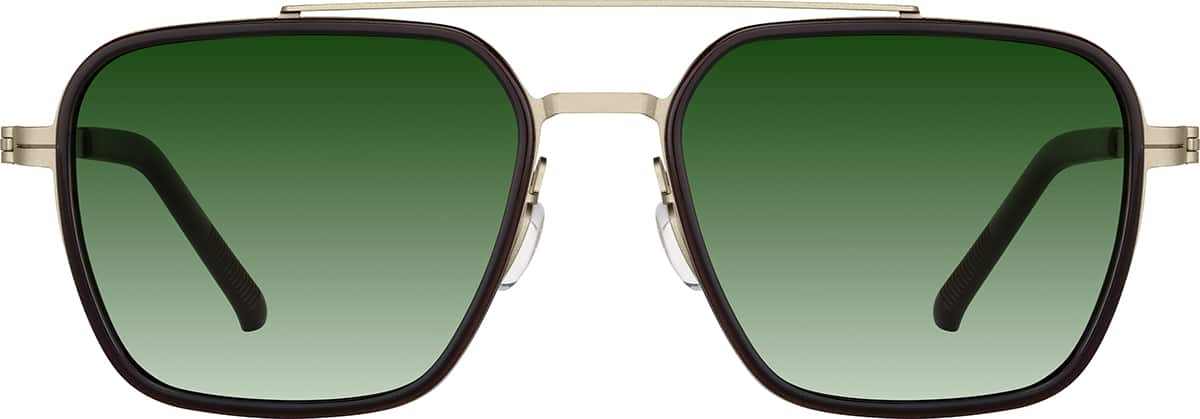Black and Gold Aviator Glasses #7843621 | Zenni Optical