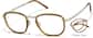 Angle view of Foldable Square Glasses 7843915 in Amber thumbnail