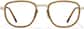 Front view of Foldable Square Glasses 7843915 in Amber thumbnail