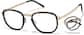 Angle view of Foldable Square Glasses 7843921 in Black thumbnail