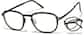 Angle view of Foldable Square Glasses 7843924 in Green thumbnail