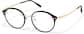Angle view of Lightweight Round Eyeglasses 7844021 in Black thumbnail