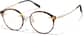 Angle view of Lightweight Round Eyeglasses 7844025 in Tortoiseshell thumbnail