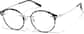Angle view of Lightweight Round Eyeglasses 7844039 in Black Tortoise  thumbnail
