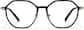 Front view of Cancer Zodiac Geometric Square Glasses 7844421 in Black  thumbnail