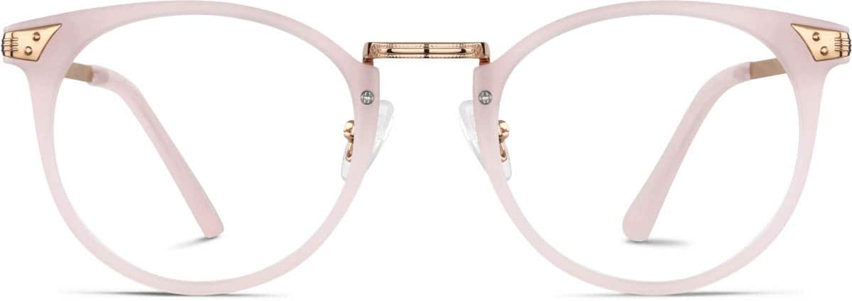 Front view of Round Glasses 785319 in Pink