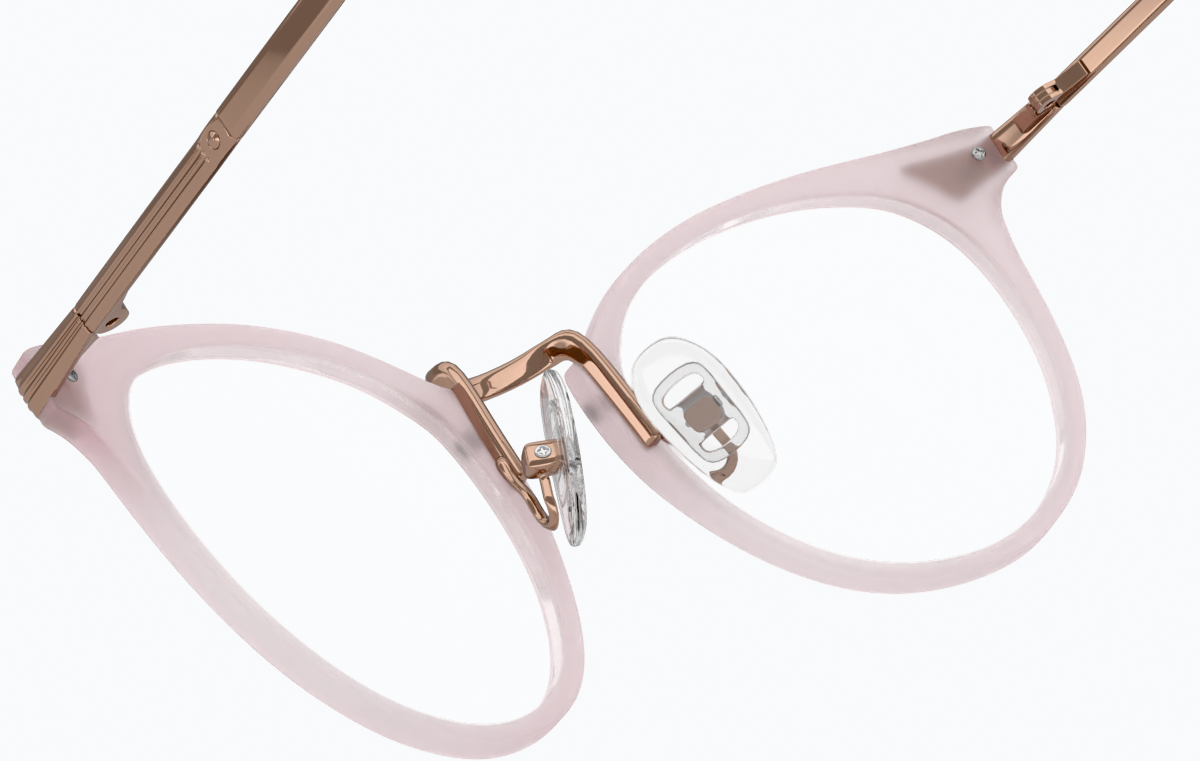See-through view of Round Glasses 785319 in Pink thumbnail