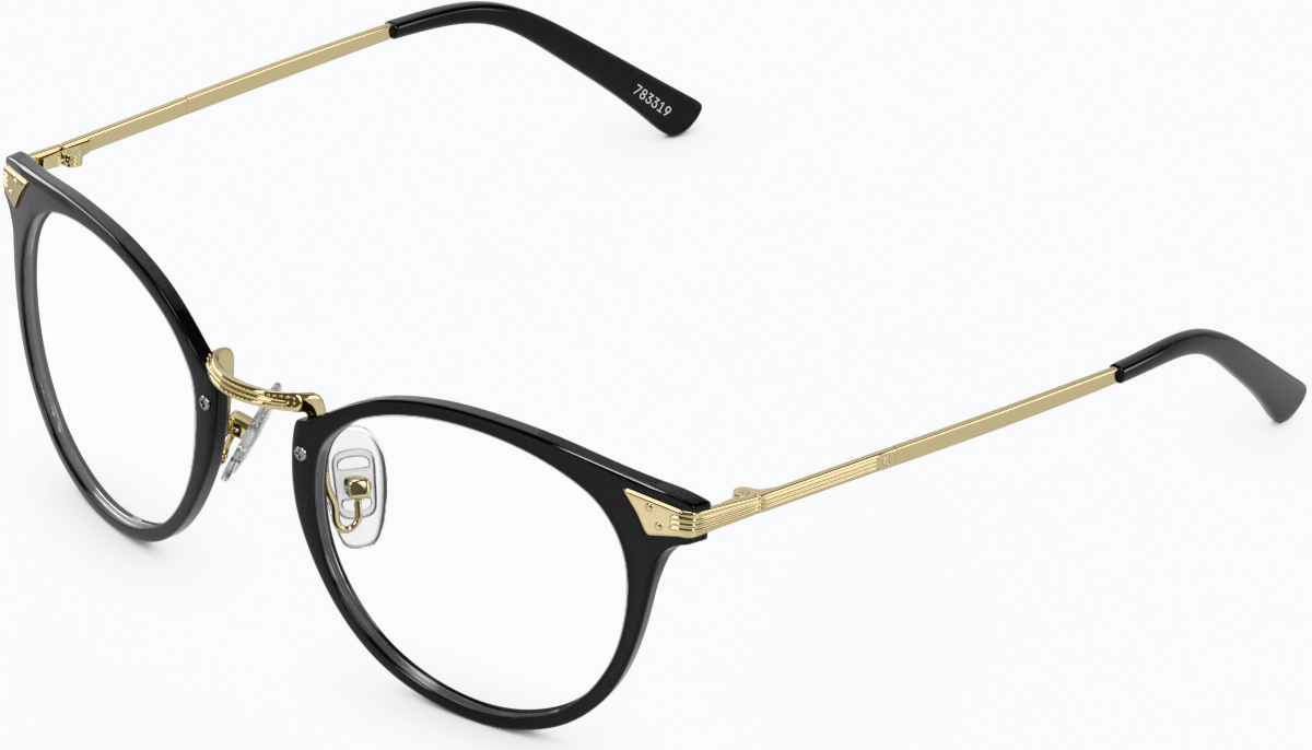 Angle view of Round Glasses 785321 in Black thumbnail