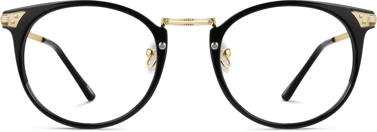 Front view of Round Glasses 785321 in Black