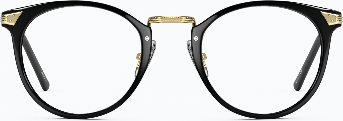 Front view of Round Glasses 785321 in Black thumbnail