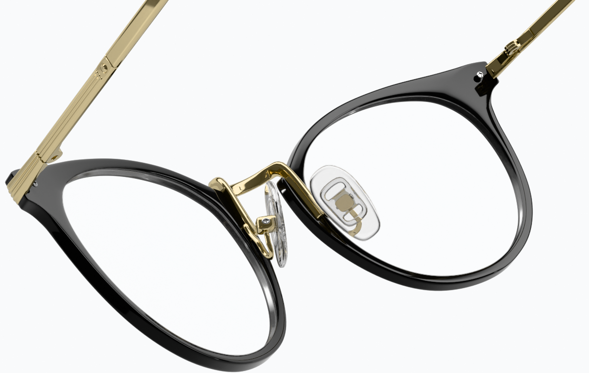 See-through view of Round Glasses 785321 in Black thumbnail