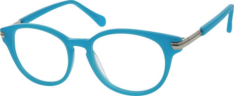blue round eyeglass frames
