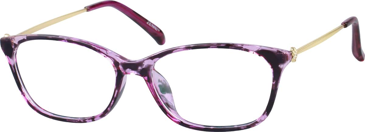 Angle view of Cat-Eye Glasses 789417 in Purple