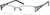 Angle view of Rectangle Glasses 790221 in Black thumbnail