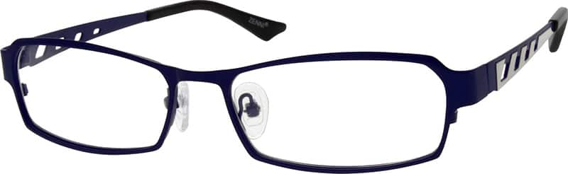 Angle view of Rectangle Glasses 792116 in Blue