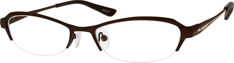 Angle view of Oval Glasses 792515 in Brown