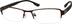 Rectangle Glasses 792615 in Brown
