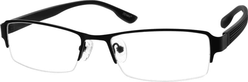 Angle view of Rectangle Glasses 792621 in Black