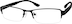 Rectangle Glasses 792621 in Black