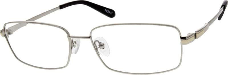 Angle view of Rectangle Glasses 792911 in Silver