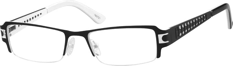 Angle view of Rectangle Glasses 793721 in Black