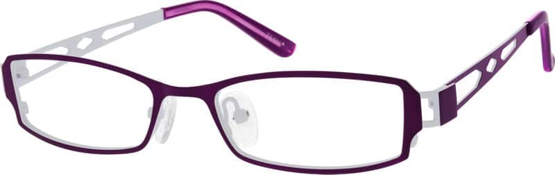Angle view of Rectangle Glasses 796517 in Purple