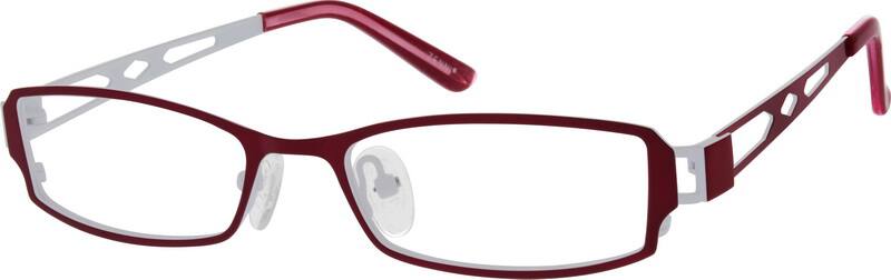Angle view of Rectangle Glasses 796518 in Red