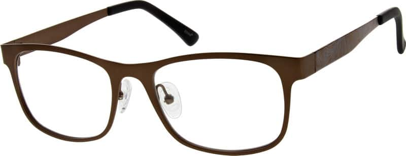 Angle view of Rectangle Glasses 797815 in Brown