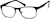 Angle view of Rectangle Glasses 797821 in Black thumbnail