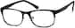 Angle view of Rectangle Glasses 797821 in Black thumbnail
