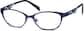 Angle view of Oval Glasses 798016 in Blue thumbnail