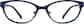 Front view of Oval Glasses 798016 in Blue thumbnail