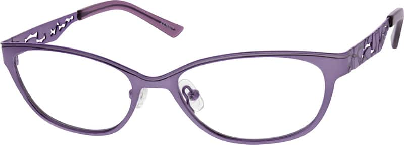 Angle view of Oval Glasses 798017 in Purple