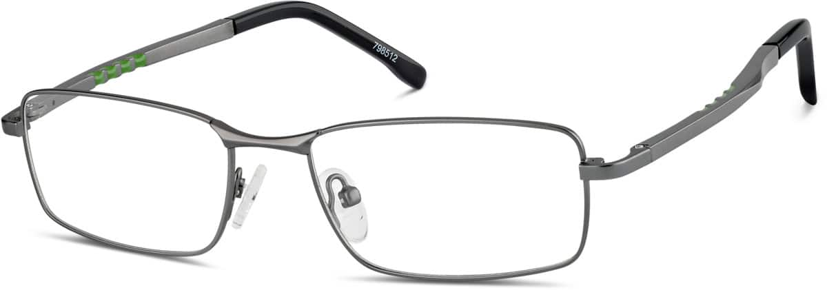 Angle view of Rectangle Glasses 798512 in Gray