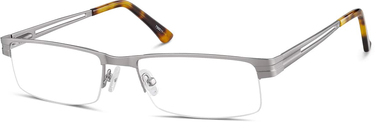 Angle view of Rectangle Glasses 799011 in Silver