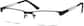 Angle view of Rectangle Glasses 799021 in Black thumbnail
