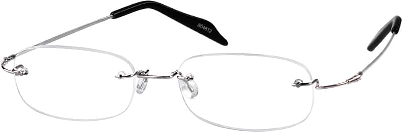 Angle view of Rimless Glasses 804812 in Gray