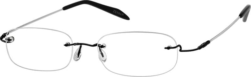 Zenni Rimless Black Rimless Glasses #804821 | Zenni Optical