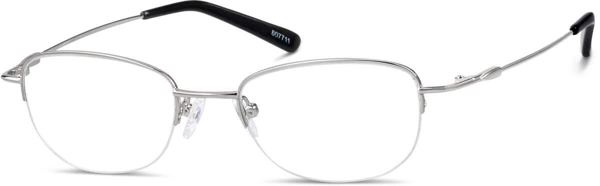 Angle view of Oval Glasses 807711 in Silver