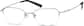 Angle view of Oval Glasses 807711 in Silver thumbnail