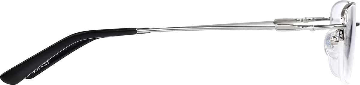 Side view of Oval Glasses 807711 in Silver