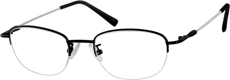 Angle view of Oval Glasses 807721 in Black